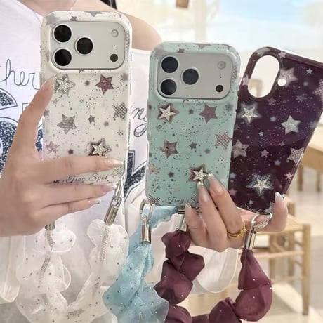 K23363 スターフリルストラップiPhoneケース