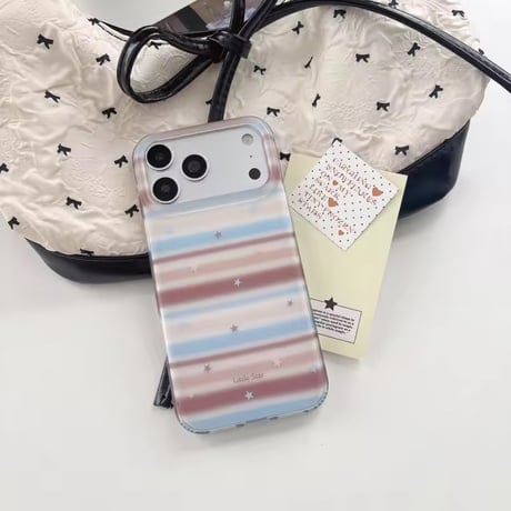 S75921 パステルボーダースターiPhoneケース