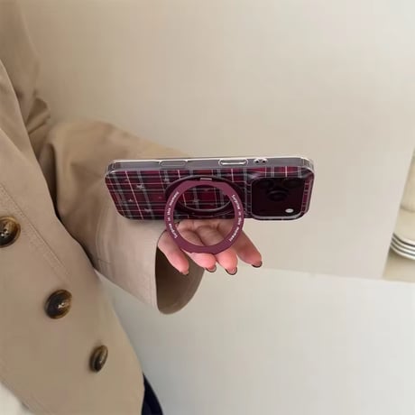 K23361 スターチェックリングスタンドiPhoneケース