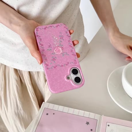 S75722 フラワーチャーム付き iPhoneケース