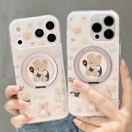 K23255 ゆるかわベア リングスタンド iPhoneケース