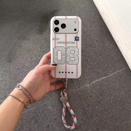 K23193 ナンバーロゴ ハンドストラップ付き iPhoneケース