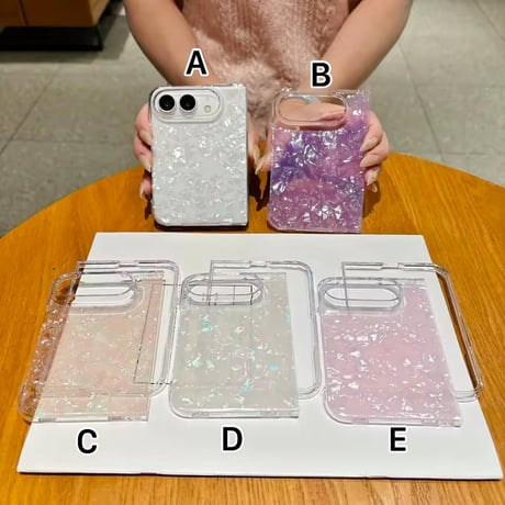 【即納商品】S75928 オーロラシェルiPhoneDuoケース