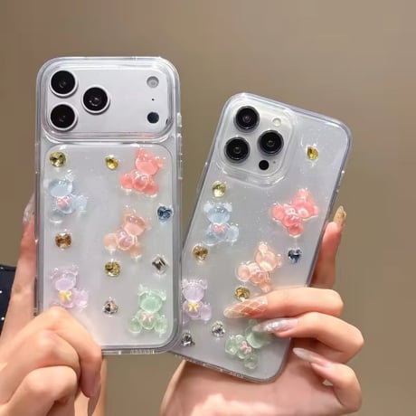 L62539 パステルジュエルベアiPhoneケース