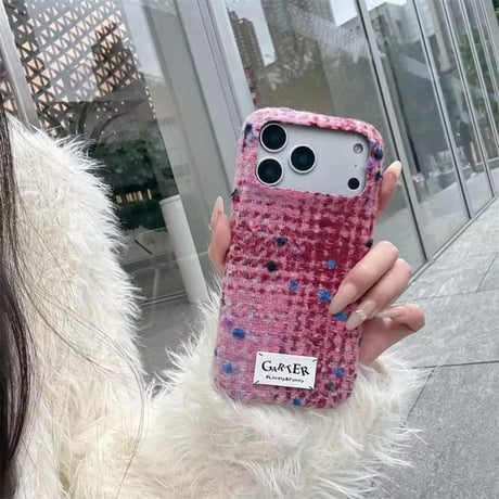 S75960 カラーネップツイードiPhoneケース