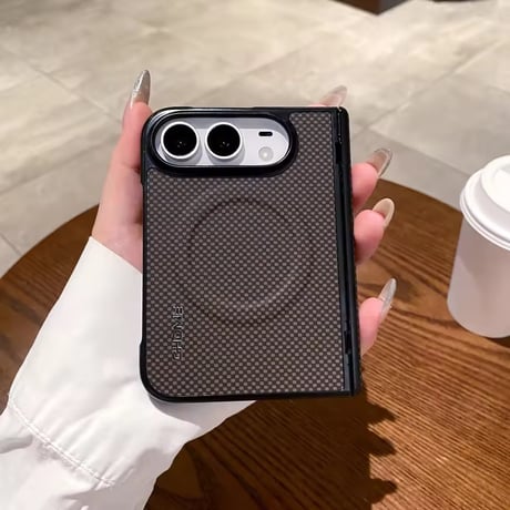 S75999 カーボンテクスチャiPhoneDuoケース