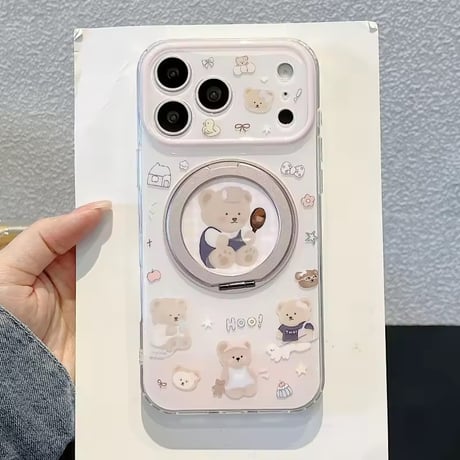 K23255 ゆるかわベア リングスタンド iPhoneケース