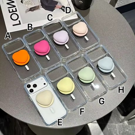 【即納商品】P0403 ぷっくりハートMagSafeグリップ