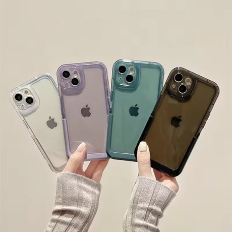 【即納商品】K23065 クリアカラーフレーム スタンドiPhoneケース
