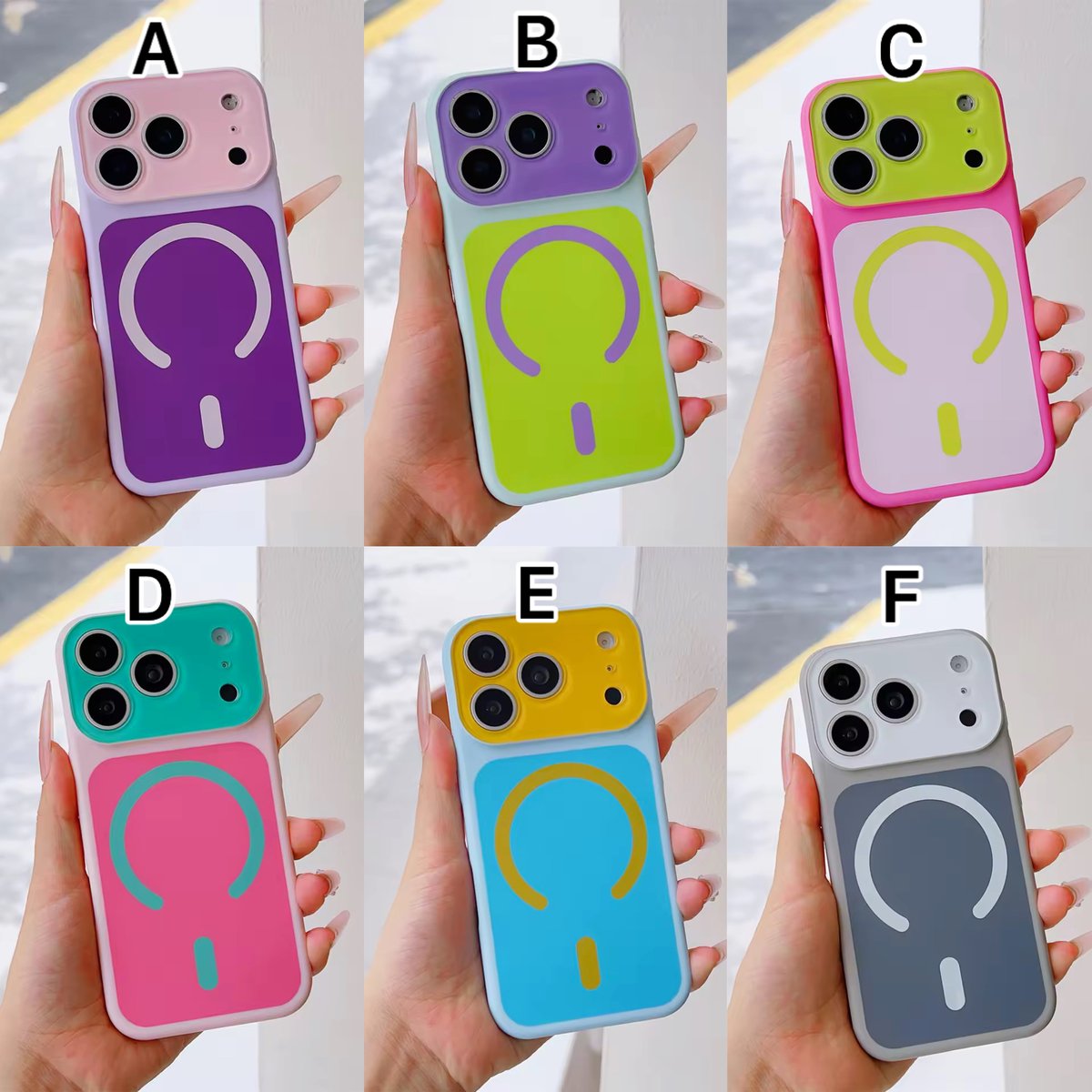 S75732 MagSafe対応 ポップカラーバイカラー iPhoneケース | nanomita