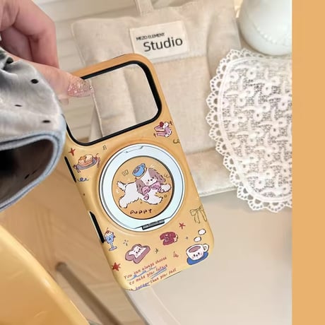 K23290 カフェタイムリングスタンドiPhoneケース