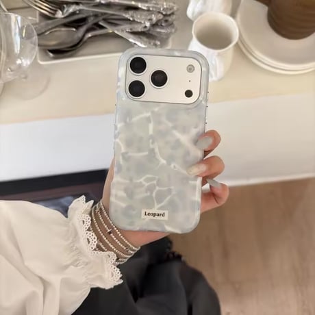 K23302 ニュアンスアニマルリボンショルダー付きiPhoneケース