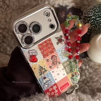 S75898 ホリデーパッチワークiPhoneケース