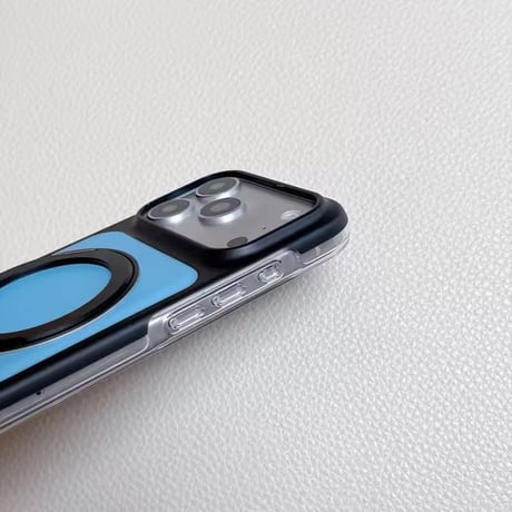 K23299 バイカラーリングスタンド付きiPhoneケース