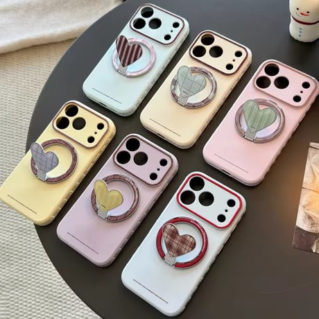 K23209 ハートリングスタンド付き MagSafe対応 iPhoneケース