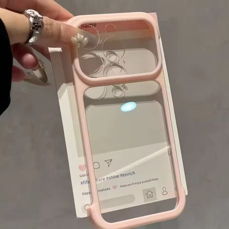 L62523 カラーフレームクリアiPhoneケース