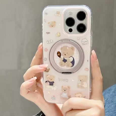 K23255 ゆるかわベア リングスタンド iPhoneケース