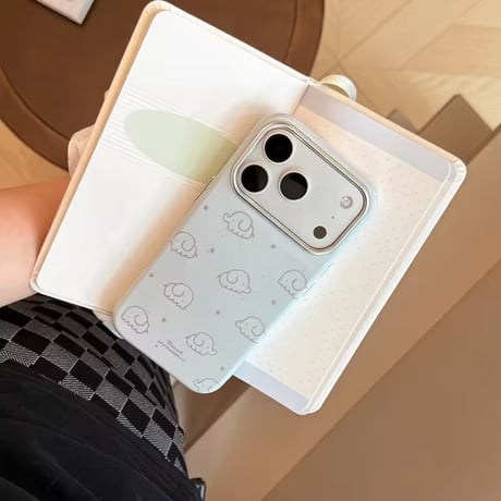 S75778 ぞうさんパターン iPhoneケース
