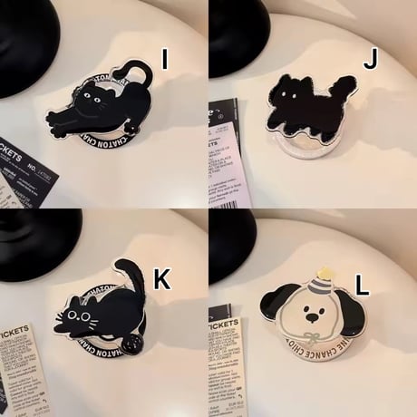 【即納商品】P0374 MagSafe対応 アニマル＆フルーツ グリップマグネットホルダー