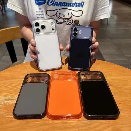 S75838 ツヤカラーフレーム シンプル iPhoneケース
