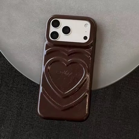 S75984 ぷっくりダブルハートiPhoneケース
