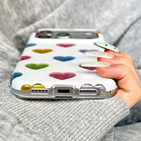 S75750 カラフルハート iPhoneケース