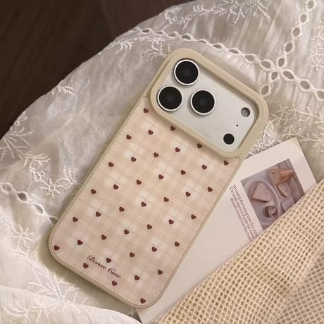 S75710 プチハートチェック iPhoneケース