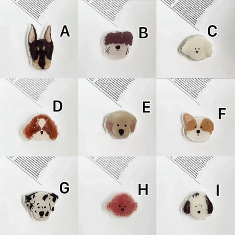 【即納商品】P0381 ゆるわんこ フェイススマホグリップ