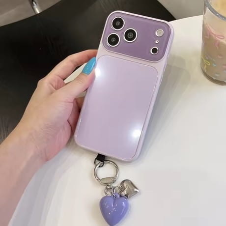 S75727 ハートチャーム付き カラーiPhoneケース