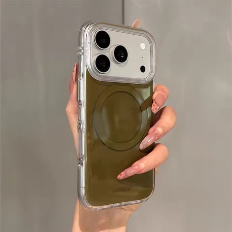 S75929 ニュアンスカラーMagSafeクリアiPhoneケース