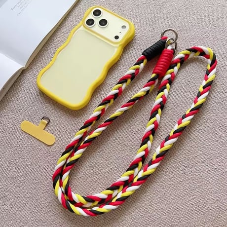 K23328 カラフルロープストラップ付きiPhoneケース