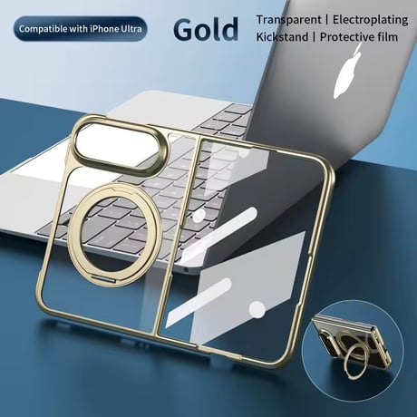 K23259 リングスタンド クリア iPhoneDuoケース