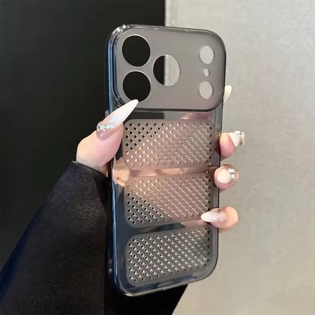 S75773 放熱メッシュ カラークリア iPhoneケース