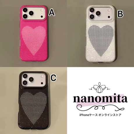 S75749 ドットハート iPhoneケース