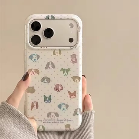 S75771 わんこフェイス ドット iPhoneケース