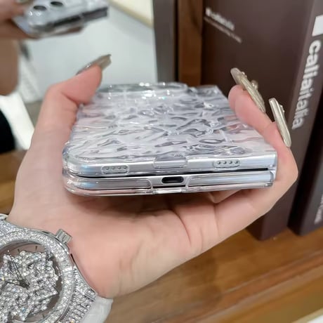 L62540 クリスタルウェーブクリアiPhoneDuoケース