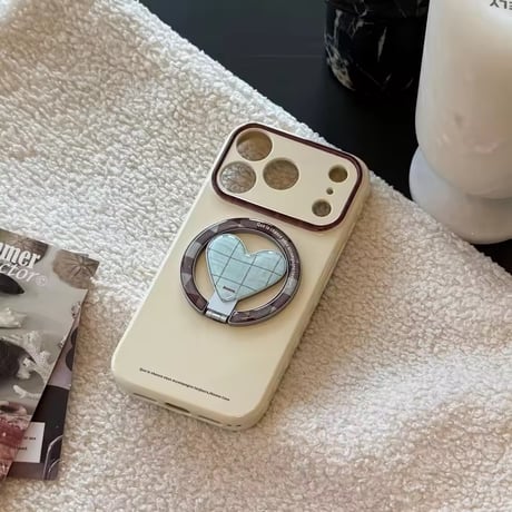 K23209 ハートリングスタンド付き MagSafe対応 iPhoneケース