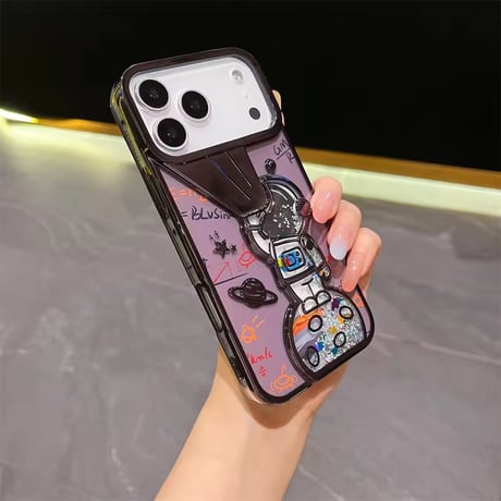 【即納商品】S75245 宇宙飛行士グリッター iPhoneケース