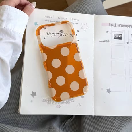 S75764 ブラウンドット iPhoneケース