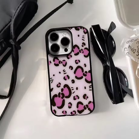 S75759 レオパードリボン iPhoneケース