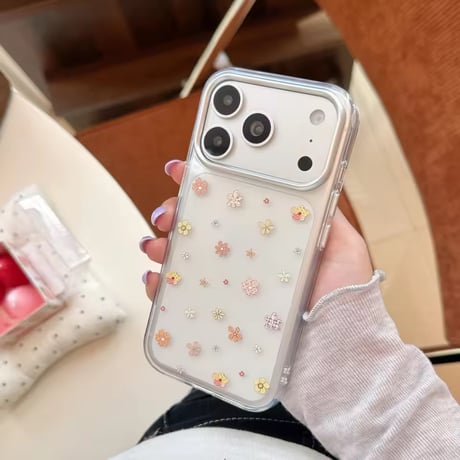 L62543 ミニフラワークリアiPhoneケース