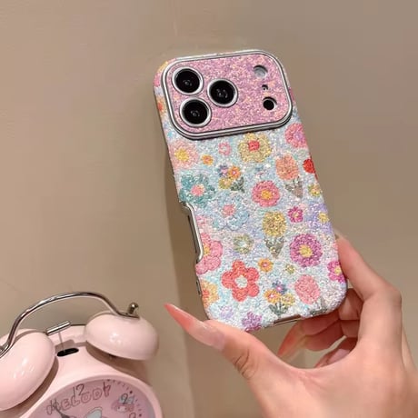S75747 パステルフラワー iPhoneケース