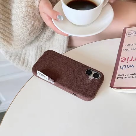 S75989 もこもこボアiPhoneケース