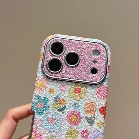 S75747 パステルフラワー iPhoneケース