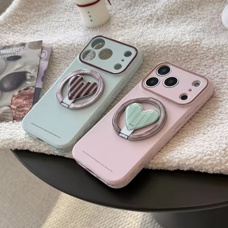 K23209 ハートリングスタンド付き MagSafe対応 iPhoneケース