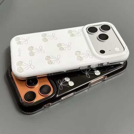 S75733 きらめきチェリーリボン iPhoneケース