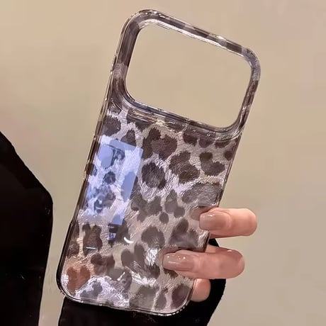 S75763 モノトーンレオパード iPhoneケース