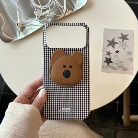 K23288 ギンガムベアMagSafeソケットiPhoneケース