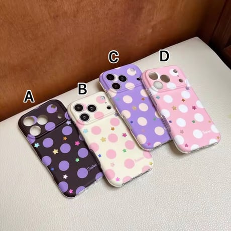 S75913 カラフルスタードットiPhoneケース
