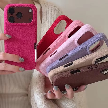 S75989 もこもこボアiPhoneケース